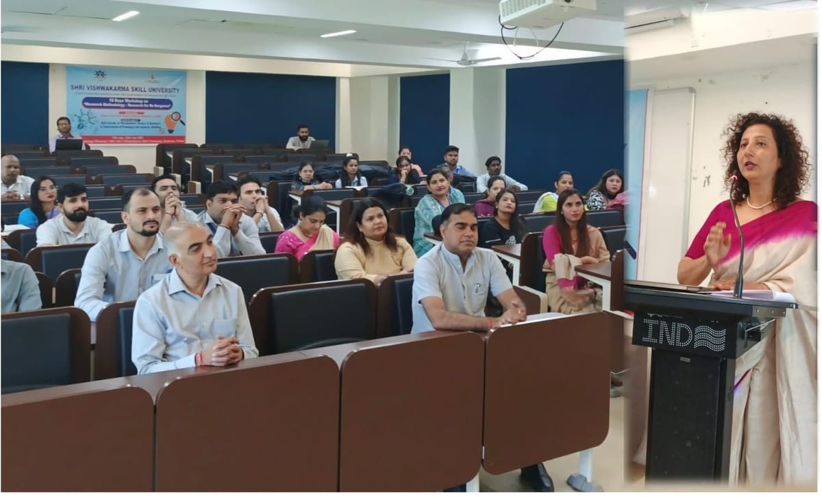 श्री विश्वकर्मा कौशल विश्वविद्यालय में शुरू हुई 10 दिवसीय शोध कार्यशाला