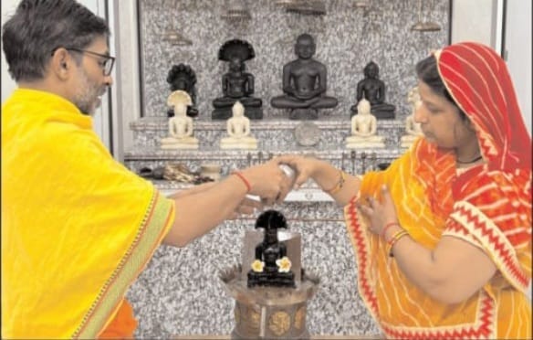 पलवल में जलाभिषेक कर मनाया श्री पार्श्वनाथ का मोक्ष कल्याणक पर्व