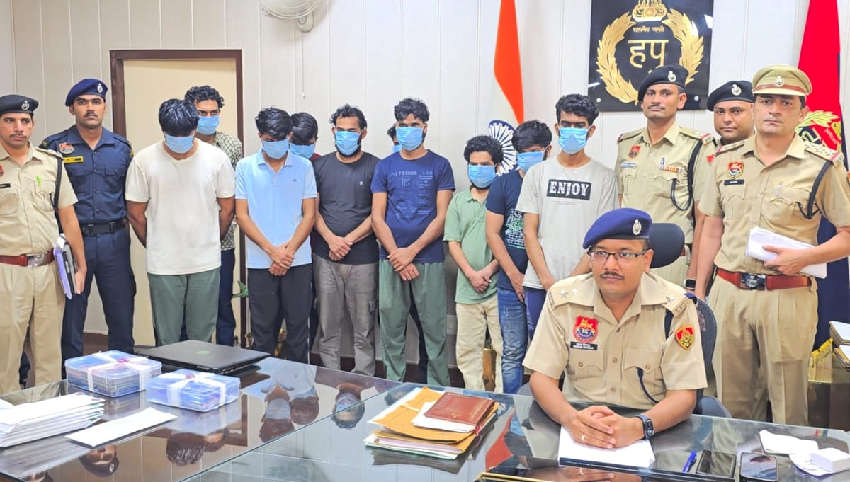 साईबर थाना पलवल ने बिहार से अन्तर्राष्ट्रीय गिरोह के 10 आरोपियों को दबोचा