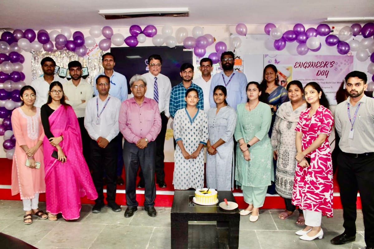 इंजीनियर्स डे पर एमवीएन यूनिवर्सिटी पलवल में आंतरिक हैकथॉन का हुआ आयोजन