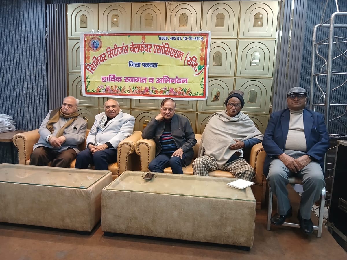 एडवोकेट हरि रतन डबास बने सीनियर सिटीजन वैल्फेयर के प्रेसिडेंट