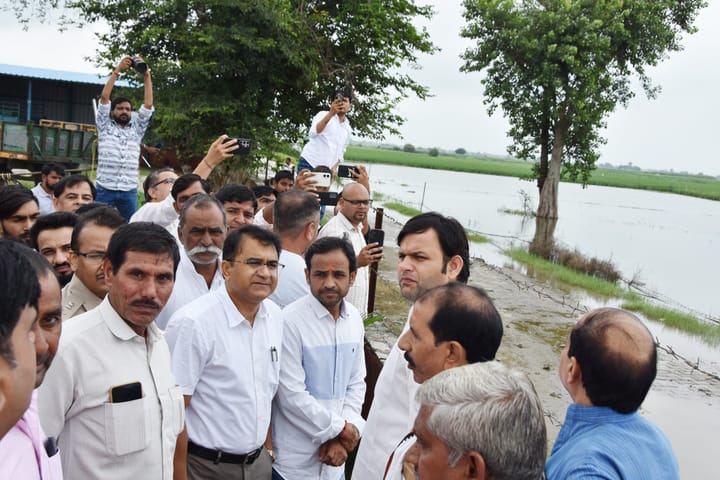 हरियाणा के खेल मंत्री गौरव गौतम ने यमुना में बढ़ते जलस्तर के दृष्टिगत किया गांवों का दौरा