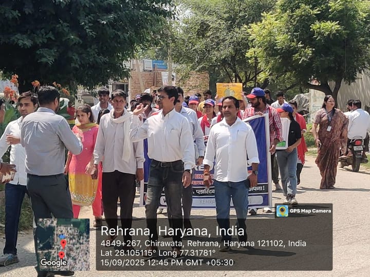 पलवल जिले के रहराना गांव से की गई स्वच्छता अभियान की शुरुआत