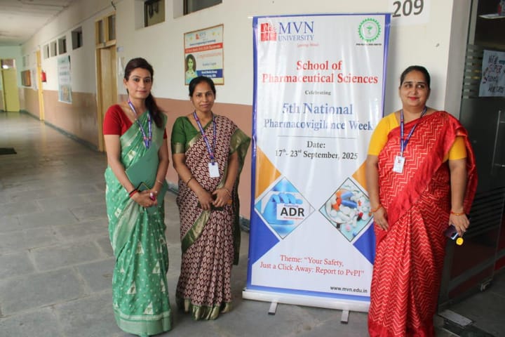 एमवीएन यूनिवर्सिटी पलवल में मनाया गया 5 वाँ फ़ार्मा कोविजिलेंस सप्ताह
