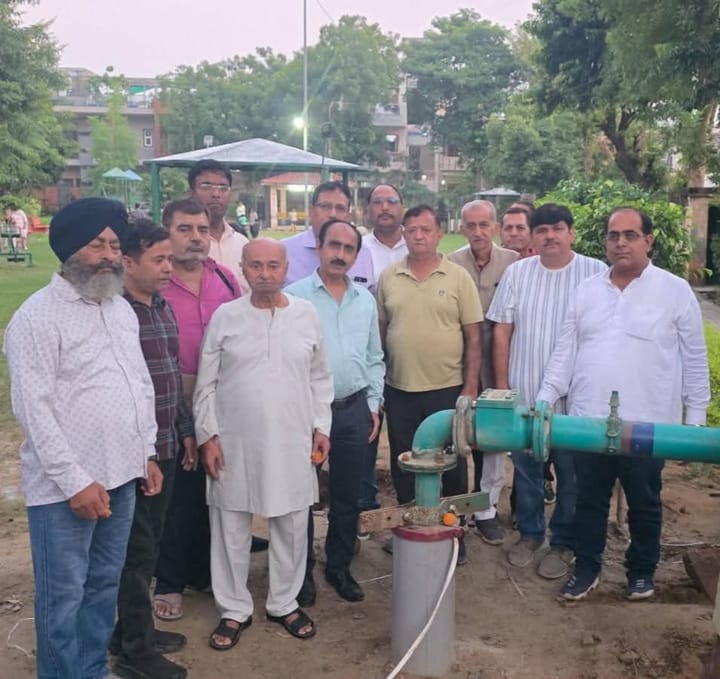 तिकोना पार्क में मार्किट कमेटी के चेयरमैन पंकज विरमानी ने नए पानी के ट्यूबवेल का किया शुभारंभ