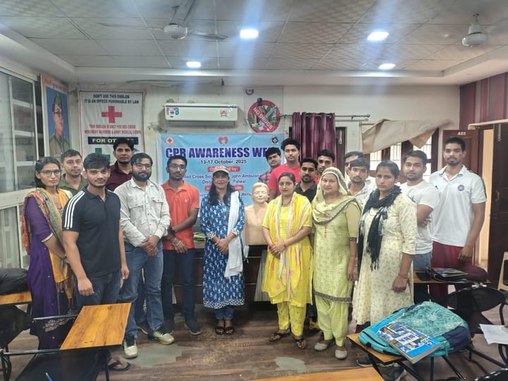 जिले में दी जा रही है सी.पी.आर. तकनीक की जानकारी - बिजेंद्र सौरोत सचिव रैड क्रॉस पलवल