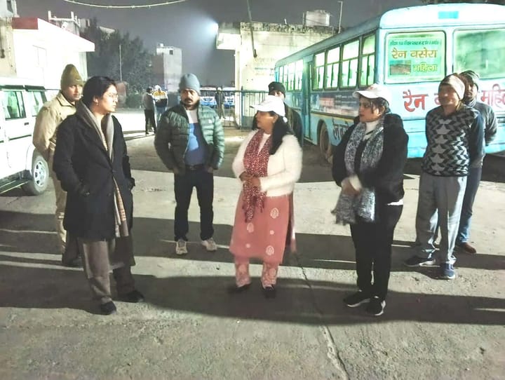 पलवल एसडीएम ज्योति ने रैन बसेरों का किया निरीक्षण - जरूरतमंदों को वितरित किए कंबल व भोजन